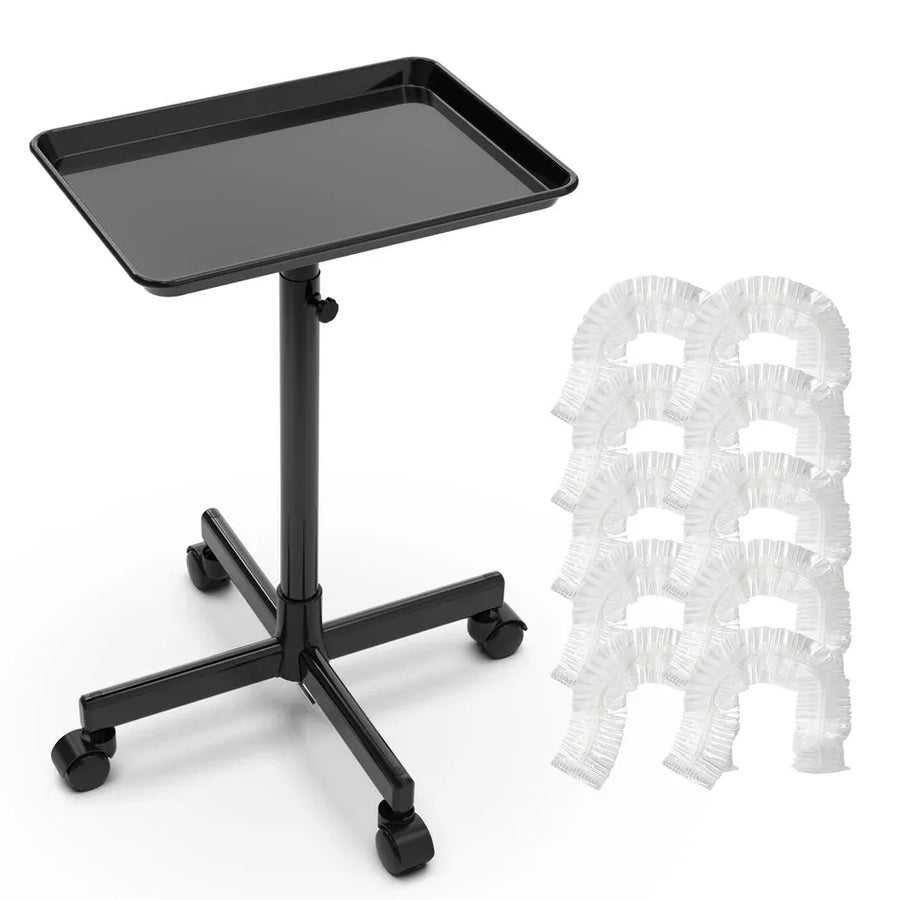 Berkeley Adjustable Salon Tray with 10 Plastic Films Black DSP-TAS-AST-BLK