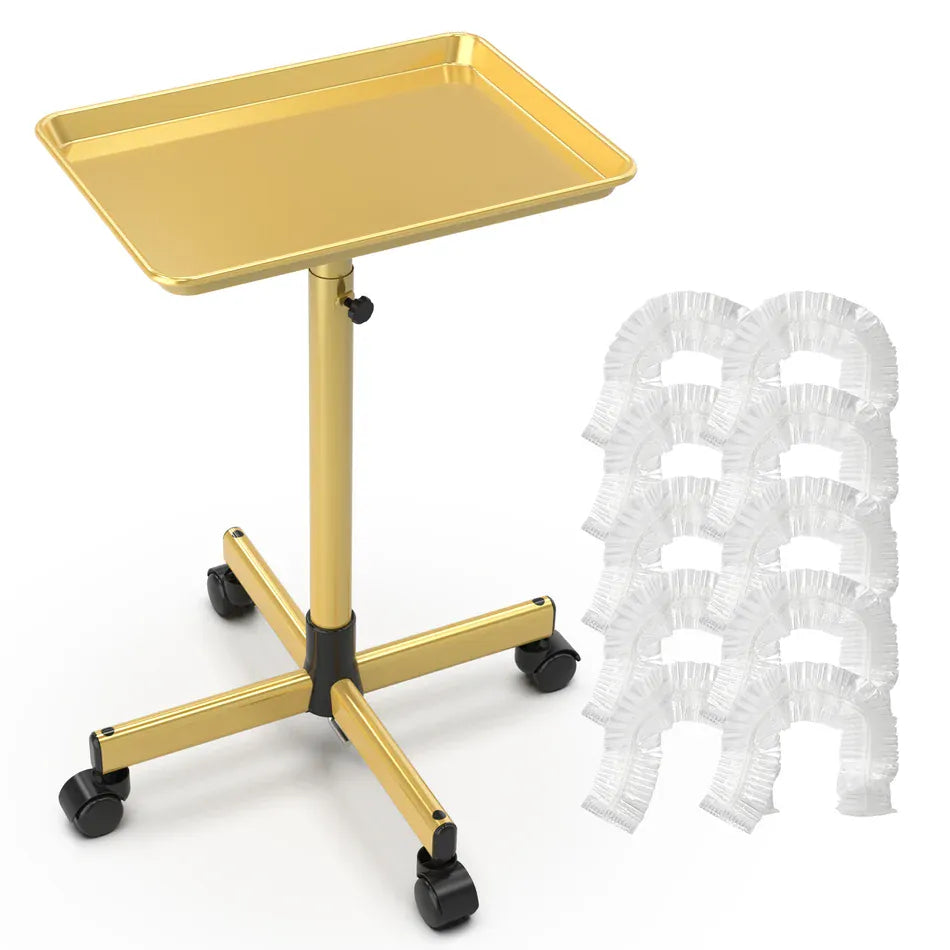 Berkeley Adjustable Salon Tray with 10 Plastic Films Gold DSP-TAS-AST-GLD