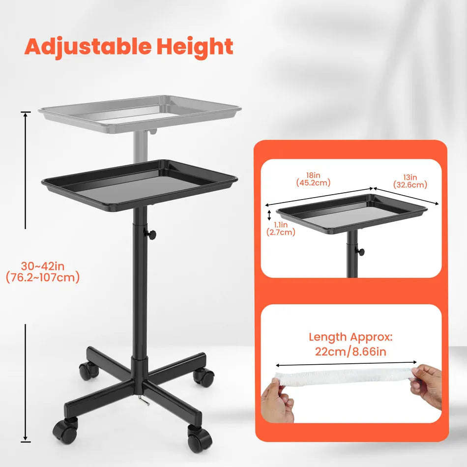 Berkeley Adjustable Salon Tray with 10 Plastic Films