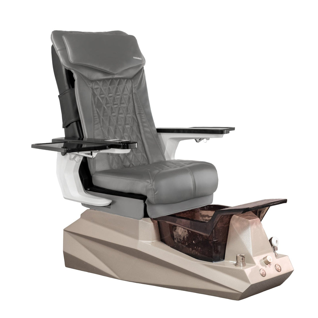Mayakoba DIAMOND DX Pedicure Chair DX-Grey / DF Orange & Black SPA-TFM-DIAMOND-GRGBLK-18VGRY
