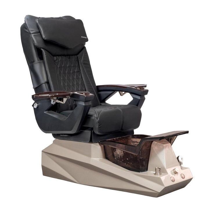 Mayakoba DIAMOND LX Pedicure Chair Black LX / DF Orange & Black SPA-TFM-DIAMOND-GRGBLK-18VBLK