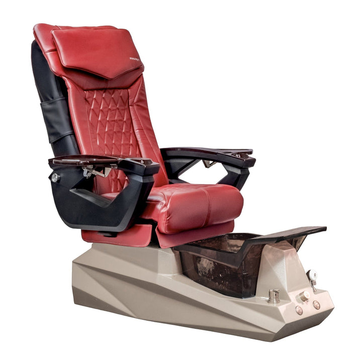 Mayakoba DIAMOND LX Pedicure Chair Deep Red LX / DF Orange & Black SPA-TFM-DIAMOND-GRGBLK-18VRD