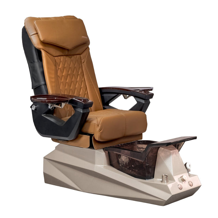 Mayakoba DIAMOND LX Pedicure Chair Cappuccino LX / DF Orange & Black SPA-TFM-DIAMOND-GRGBLK-18VCPO