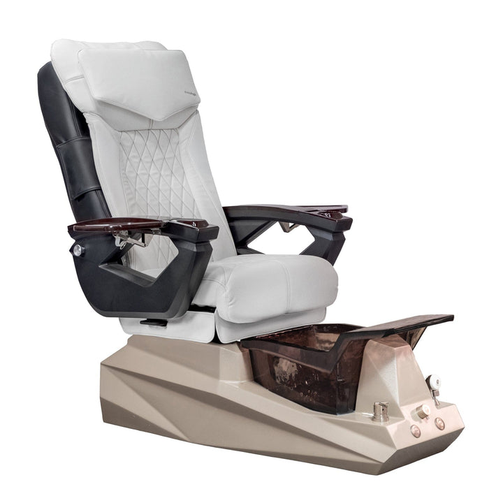 Mayakoba DIAMOND LX Pedicure Chair White LX / DF Orange & Black SPA-TFM-DIAMOND-GRGBLK-18VWH