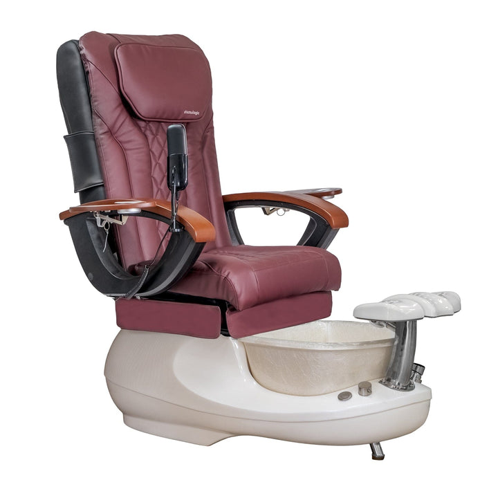 Mayakoba GSPA-F EX-R Pedicure Chair Burgundy EXR / White SPA-TFM-GSPA-F-16VBG