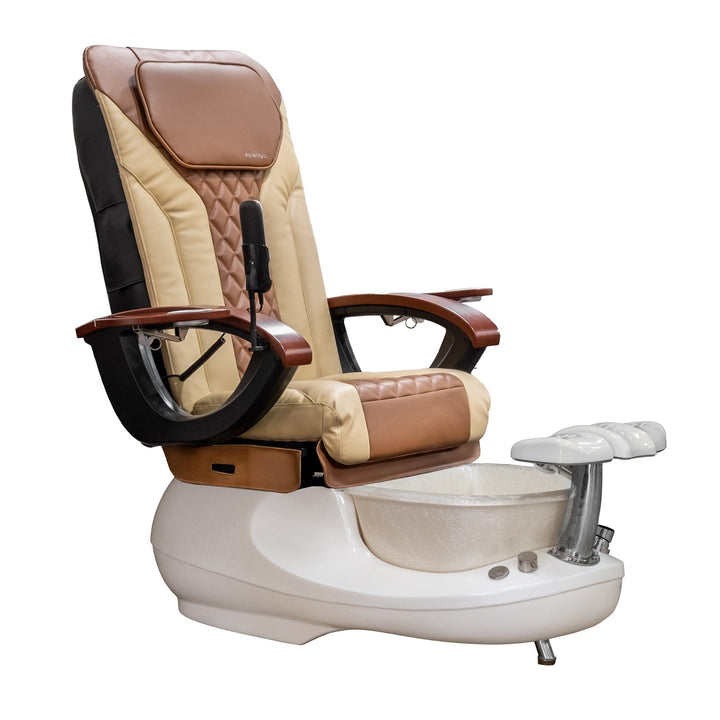 Mayakoba GSPA-F EX-R Pedicure Chair Sand and Cappuccino EXR / White SPA-TFM-GSPA-F-16VSDCPO