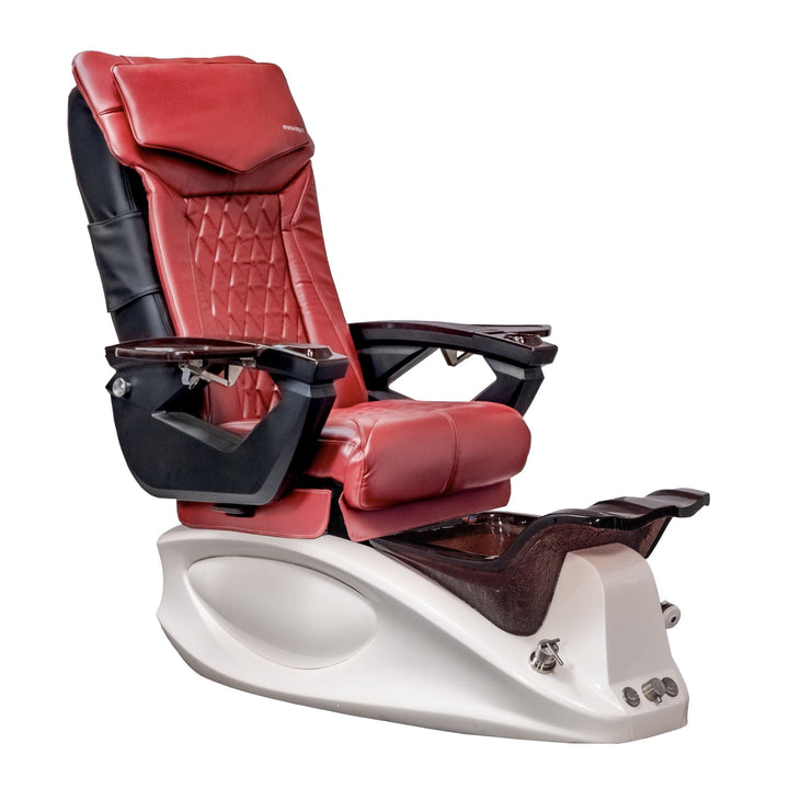 Mayakoba LUXUS LX Pedicure Chair Deep Red LX / White SPA-TFM-LEXUS-WHT-18VRD