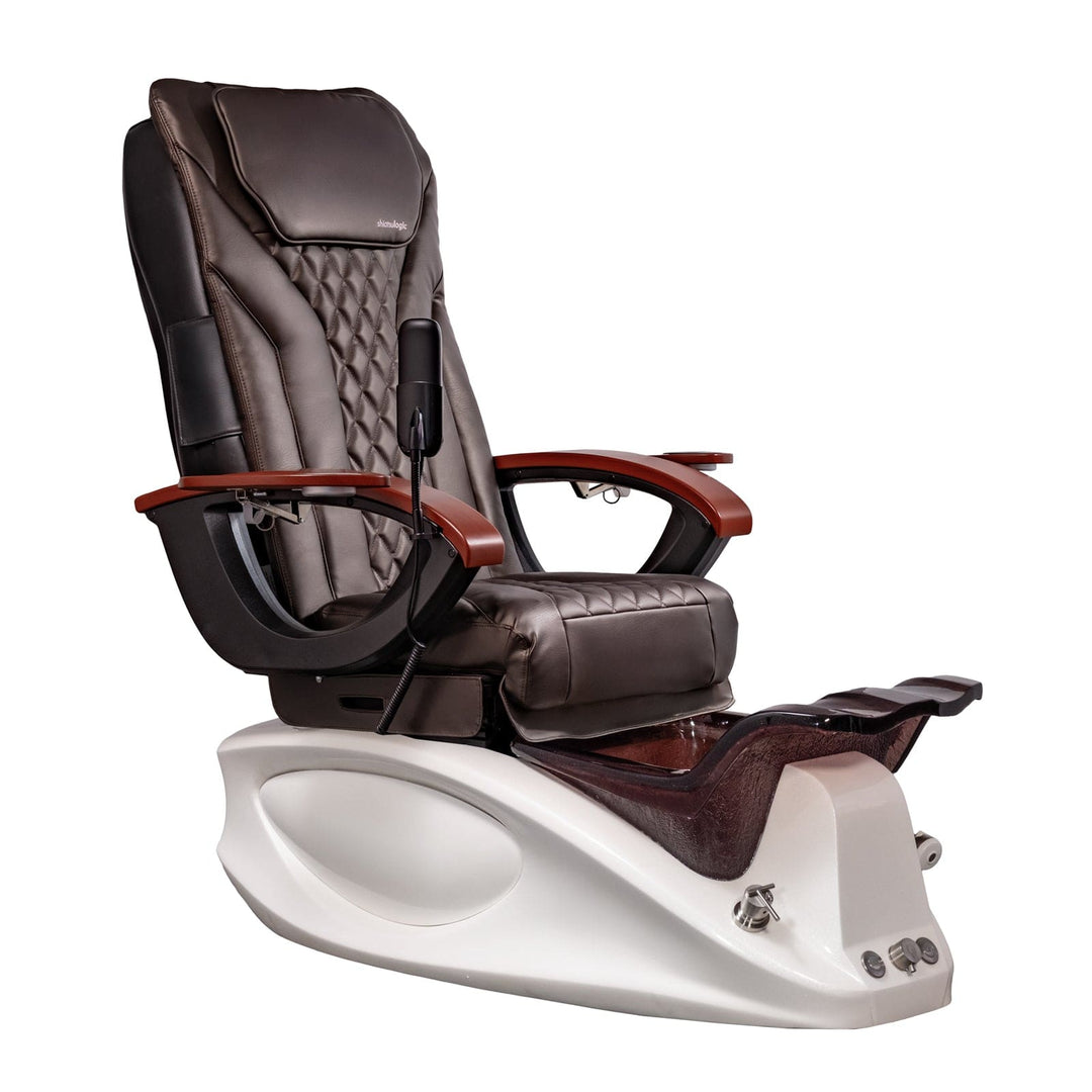 Mayakoba Luxus EX-R Pedicure Chair Coffee EXR / White SPA-TFM-LEXUS-WHT-16VCFE