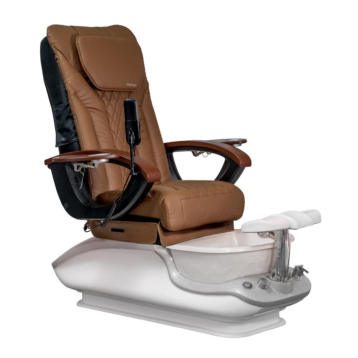 Mayakoba iGLOW EX-R Pedicure Chair Cappuccino EXR / White SPA-TFM-iGLOW-WHTWHT-16VCPO