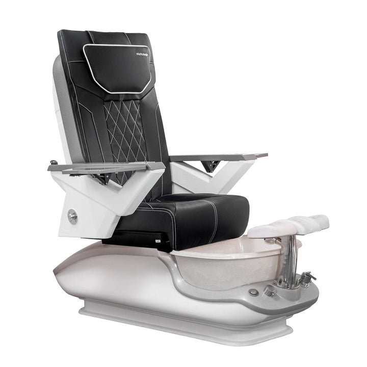 Mayakoba iGLOW FX Pedicure Chair Black FX / White SPA-TFM-iGLOW-WHTWHT-53BLK
