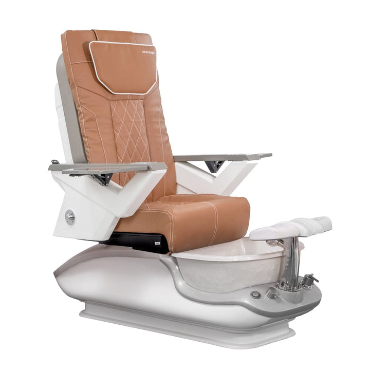 Mayakoba iGLOW FX Pedicure Chair Cappuccino FX / White SPA-TFM-iGLOW-WHTWHT-53CPO