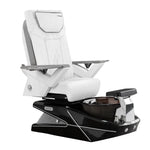 Mayakoba GEOM II Shiatsulogic FX Pedicure Chair White FX / Black with Black Resin Bowl AYC-SPA-GEOM-2-FX-1280-BLKBLK-53WH