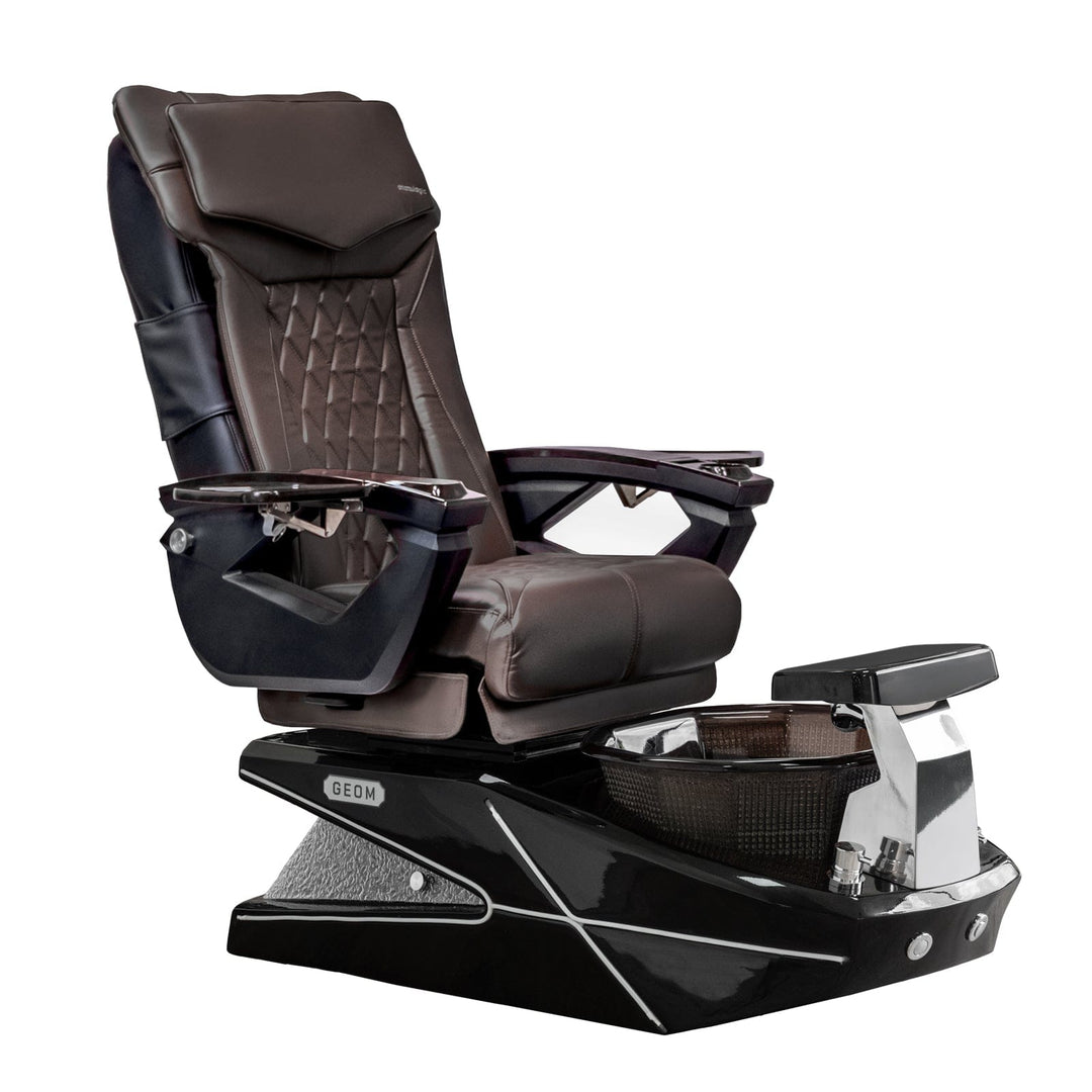 Mayakoba GEOM II Shiatsulogic LX Pedicure Chair Coffee LX / Black with Black Resin Bowl AYC-SPA-GEOM-2-LX-1280-BLKBLK-18VCFE