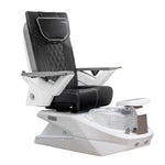 Mayakoba GEOM II Shiatsulogic FX Pedicure Chair Black FX / White with Crystal Resin Bowl AYC-SPA-GEOM-2-FX-1280-WHTCYL-53BLK