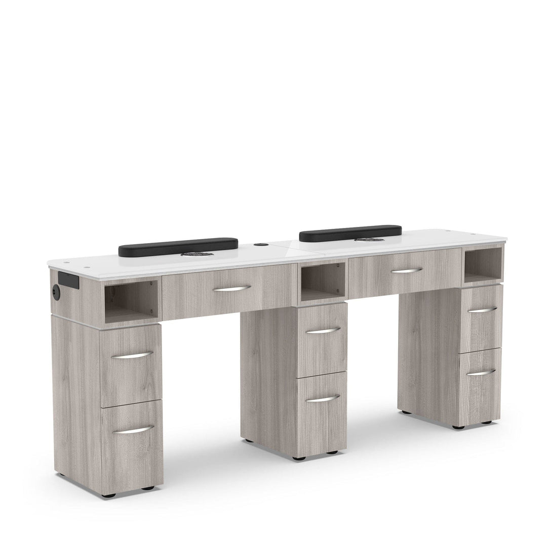 Lexor MODEN VM313-DB Vented Double Manicure Table Hazel DSP-LXR-NTBL-401852-HZL
