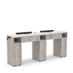 Lexor MODEN VM313-DB Vented Double Manicure Table Hazel DSP-LXR-NTBL-401852-HZL