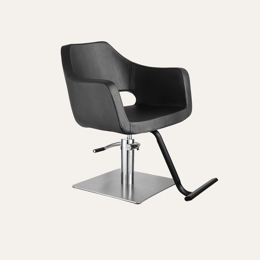 Keller International Vera Salon Chair Black / Stainless Square / Black +$19 DSP-KEL-APCHR-K1125-T-BLACK