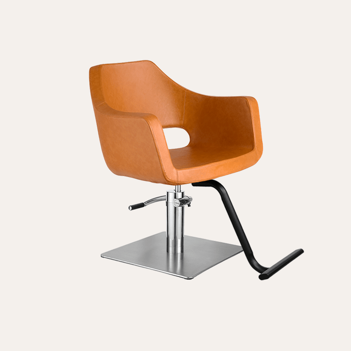 Keller International Vera Salon Chair Camel / Stainless Square / Black +$19 DSP-KEL-APCHR-K1125-T-CAMEL