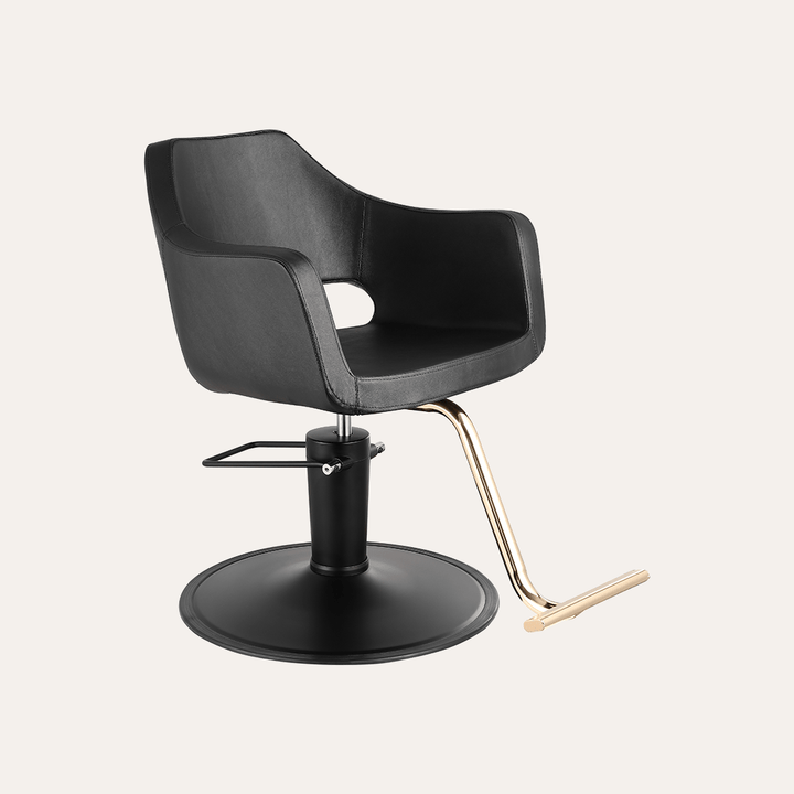 Keller International Vera Salon Chair Black / Black / Gold +$29 DSP-KEL-APCHR-K1125-T-BLACK
