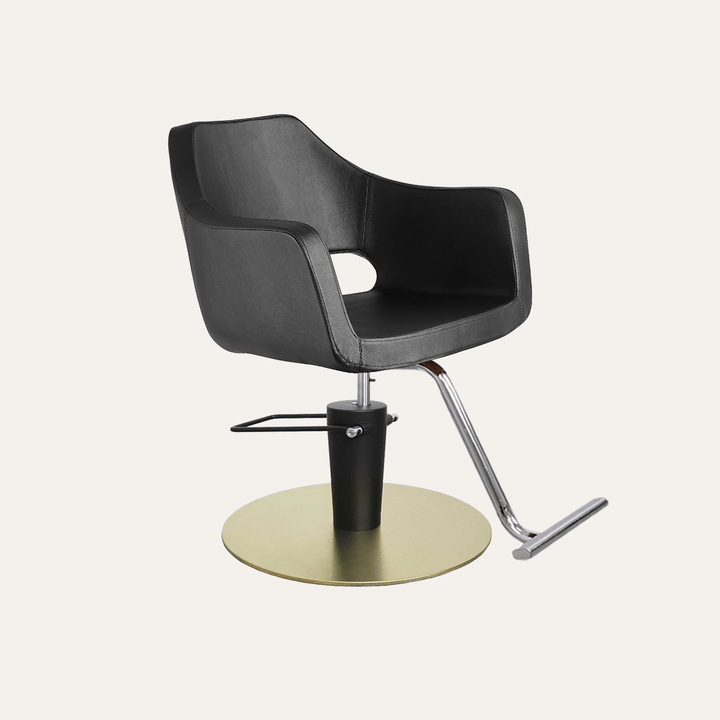 Keller International Vera Salon Chair Black / Gold +$19 *Special Care Instructions* / Chrome DSP-KEL-APCHR-K1125-T-BLACK