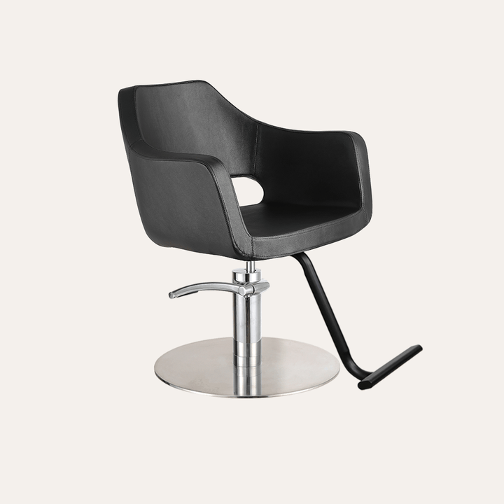 Keller International Vera Salon Chair Black / Stainless Circle / Black +$19 DSP-KEL-APCHR-K1125-T-BLACK