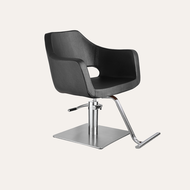Keller International Vera Salon Chair Black / Stainless Square / Chrome DSP-KEL-APCHR-K1125-T-BLACK