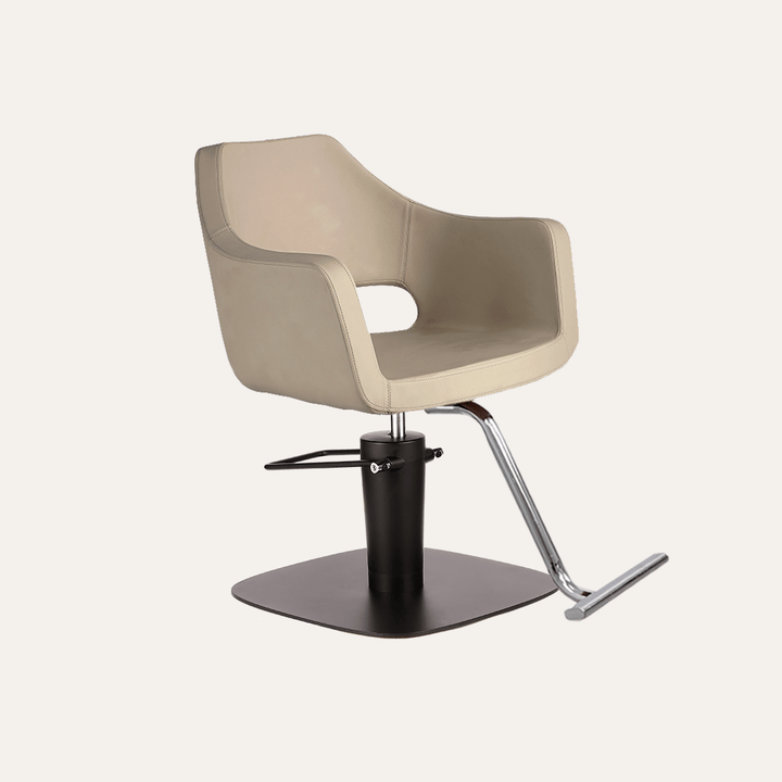 Keller International Vera Salon Chair Cashmere / Square Black+$19 / Chrome DSP-KEL-APCHR-K1125-T-CASHMERE