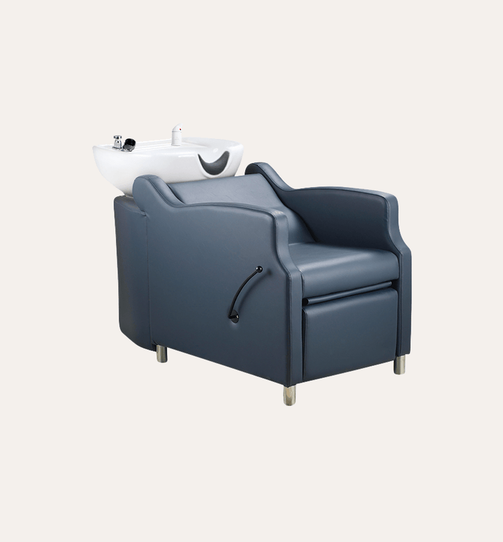 Keller International Amaré Shampoo Bowl & Chair Slate Blue / White / White DSP-KEL-BWSH-K4002-SLATEBLUE