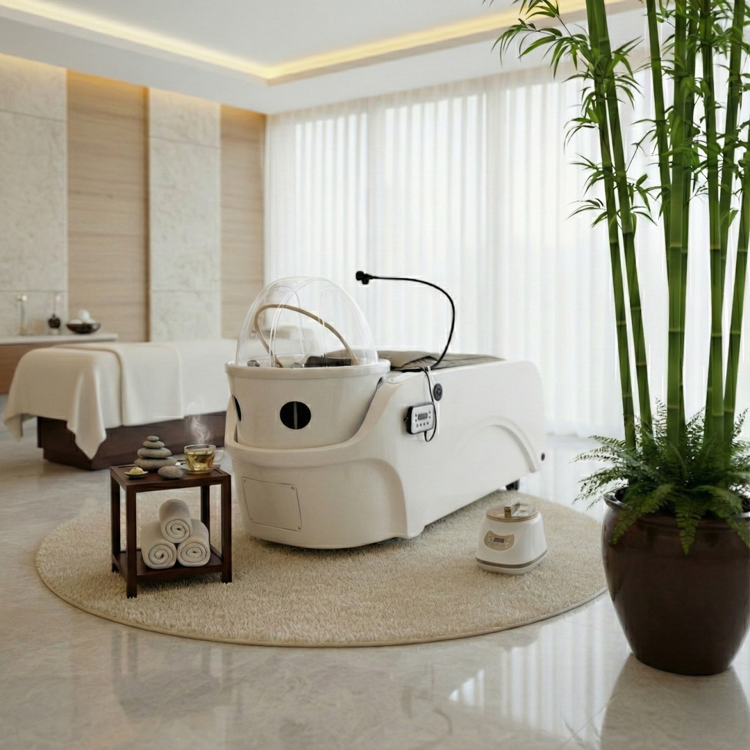 SHIN Premium Head Spa & Steam Therapy Treatment Shampoo Bed