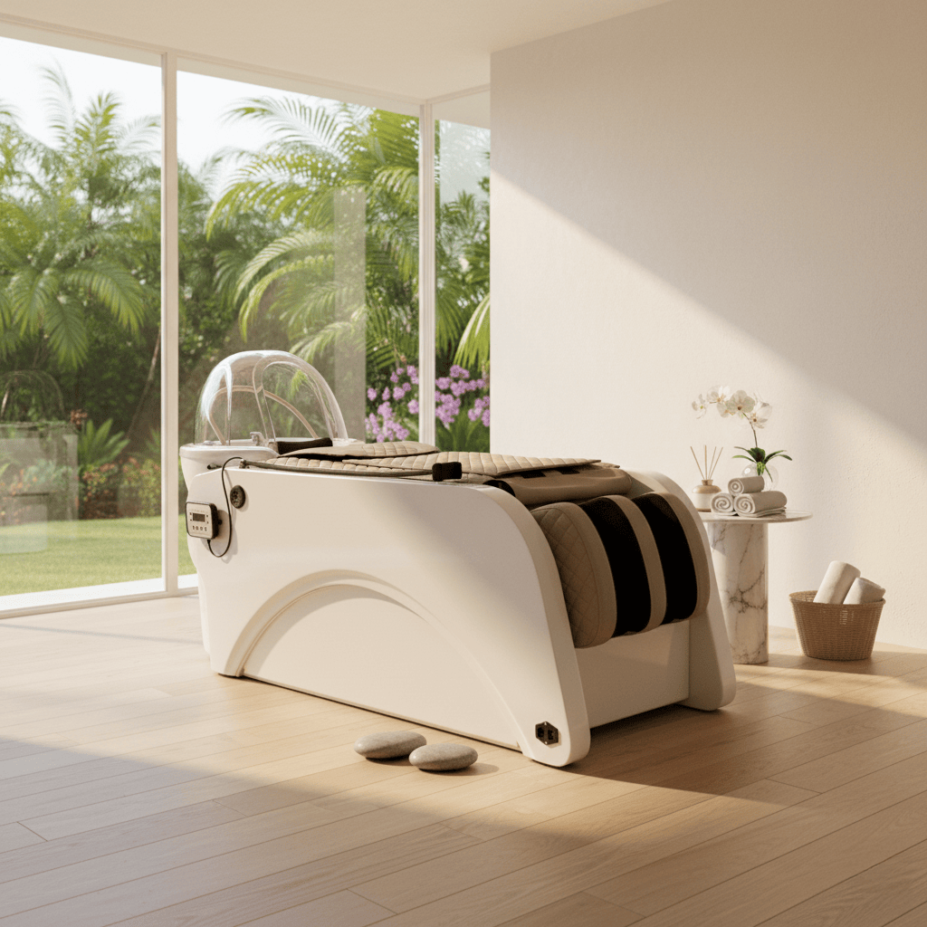 Dermalogic SHIN Premium Head Spa & Steam Therapy Treatment Shampoo Bed XSH-HSPA-058-BGE