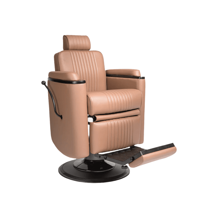 Keller International Barrel Barber Chair NG1 Standard Base / Cappuccino DSP-KEL-BBCHR-K2097-CAPPUCCINO