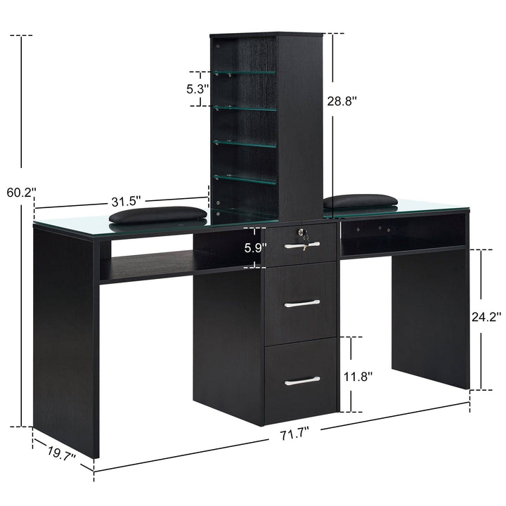 Brooks Salon Furnishing Dual Elegance Manicure Station