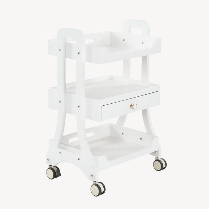 Beauty-Ace Beauty Salon Rolling Trolley ML004 with one Drawer FF-DPI-TRLY-ML004-WHT