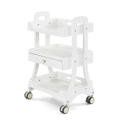 Beauty-Ace Beauty Salon Rolling Trolley ML004 with one Drawer FF-DPI-TRLY-ML004-WHT