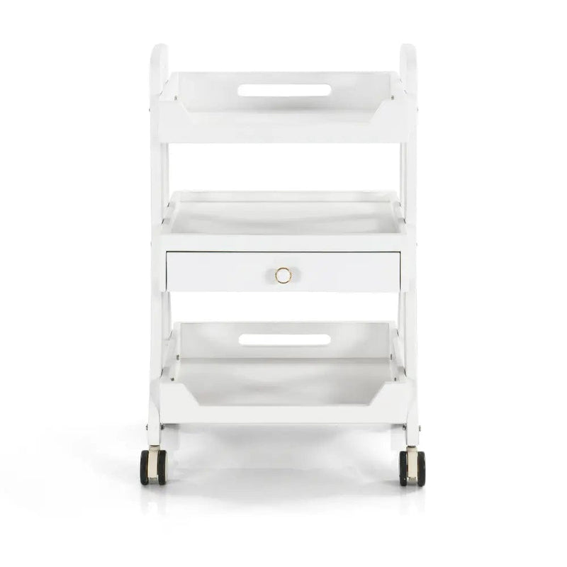 Beauty-Ace Beauty Salon Rolling Trolley ML004 with one Drawer FF-DPI-TRLY-ML004-WHT