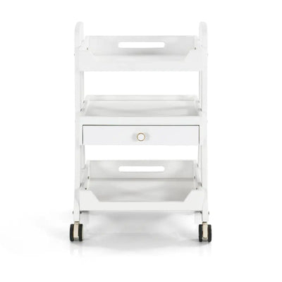 ShopSalonCity Beauty Salon Trolley OY005 White With one drawer FF-DPI-TRLY-OY005-WHT