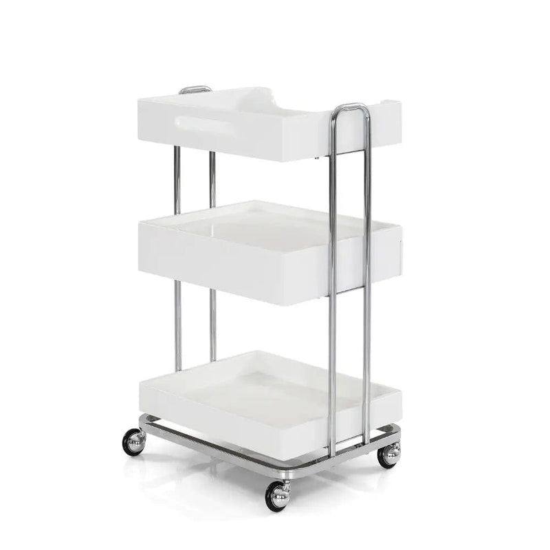 ShopSalonCity Beauty Salon Trolley OY005 White With one drawer FF-DPI-TRLY-OY005-WHT