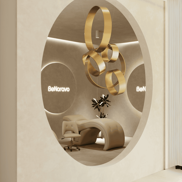 BeNoravo BeNoravo S-Shape Beauty Bed with Stool