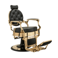 Berkeley TRUMAN Vintage Barber Chair Black/Gold HON-BBCHR-52024-BLKGLD