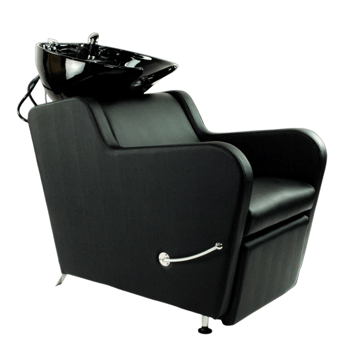 Berkeley STANLEY Shampoo Backwash Unit Black Stanley w Black Bowl / Silver HON-BWSH-2958-BLK-KIT