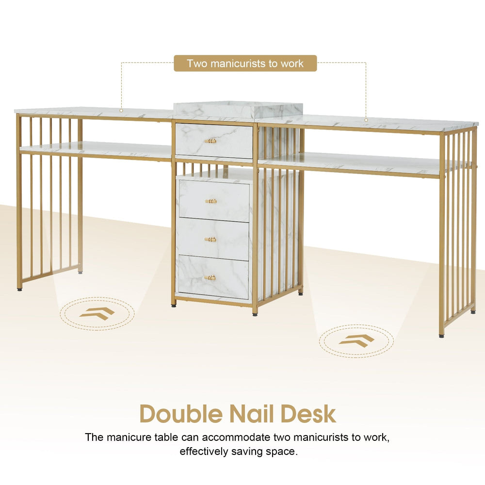Double Acetone Resistant Manicure Table