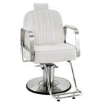 Brooks Salon Furnishing The Vanguard Barber Chair White DSP-BBP-APCHR-6154-8548WH