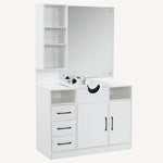 Brooks Salon Furnishing MirrorFlow Wall-Mounted Salon Station with Shampoo Bowl