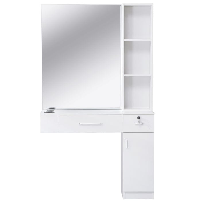 Brooks Salon Furnishing MirroStyle Wall-Mount Hair Station