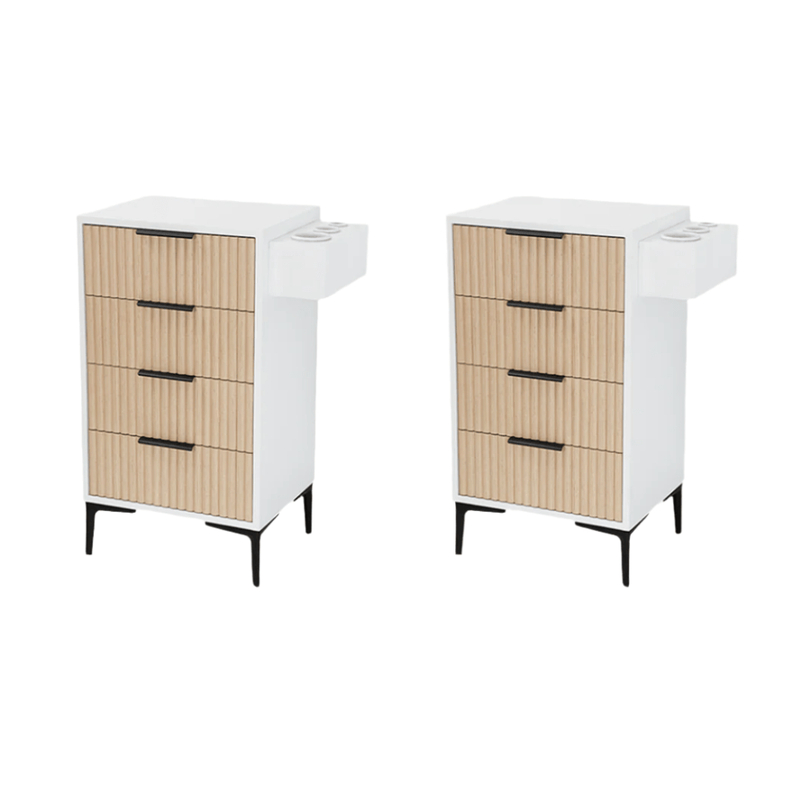 Keller International Nouveau Tambour Station Stand - 2pks Natural Oak / None DSP-KEL-SYSTL-K8003-NATURALOAK