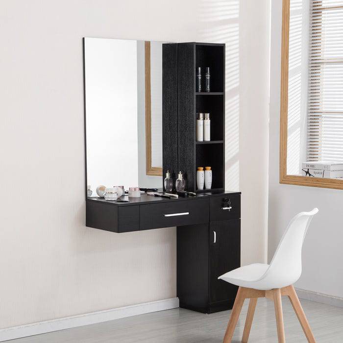 Brooks Salon Furnishing MirroStyle Wall-Mount Hair Station