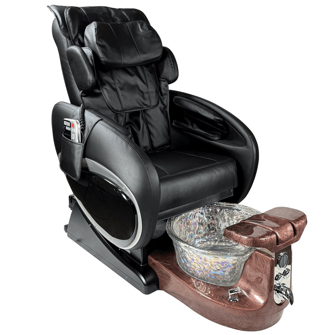 WS Nails Fiori 8000 Pedicure Spa Fi8-Black(Special Order Only) / Fi8-Satin Mocha Crystal / Yes