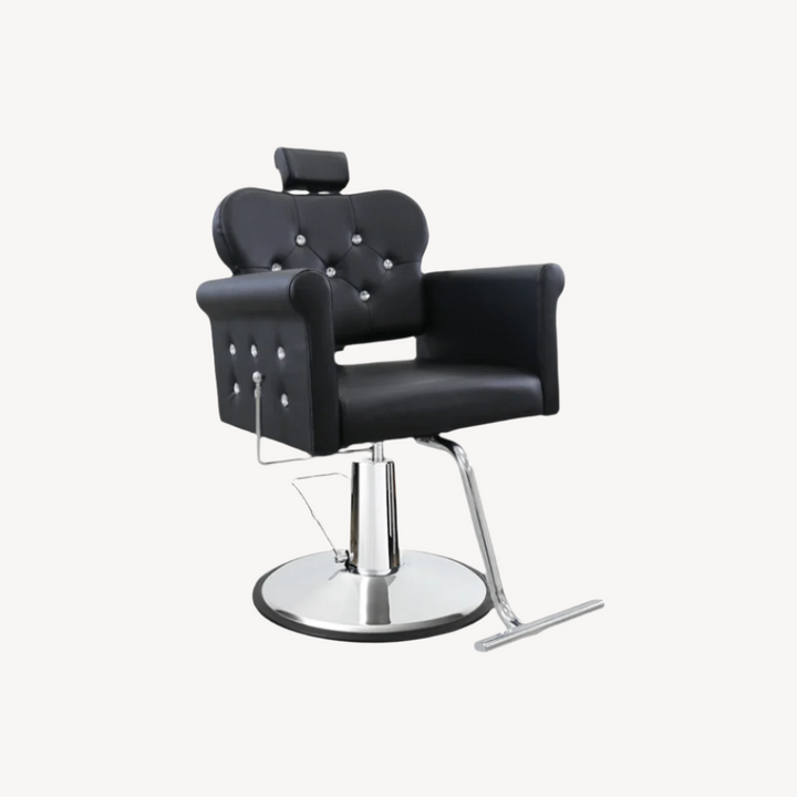 Keller International Glam II All Purpose Chair Black / Standard HG1 Base / Chrome DSP-KEL-APCHR-K1268C-T-BLACK