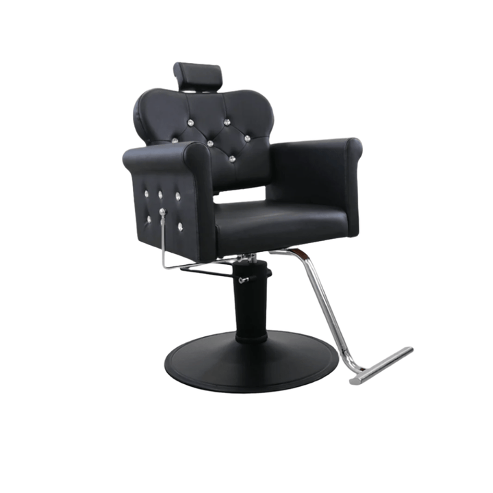 Keller International Glam II All Purpose Chair Black / Black / Chrome DSP-KEL-APCHR-K1268C-T-BLACK