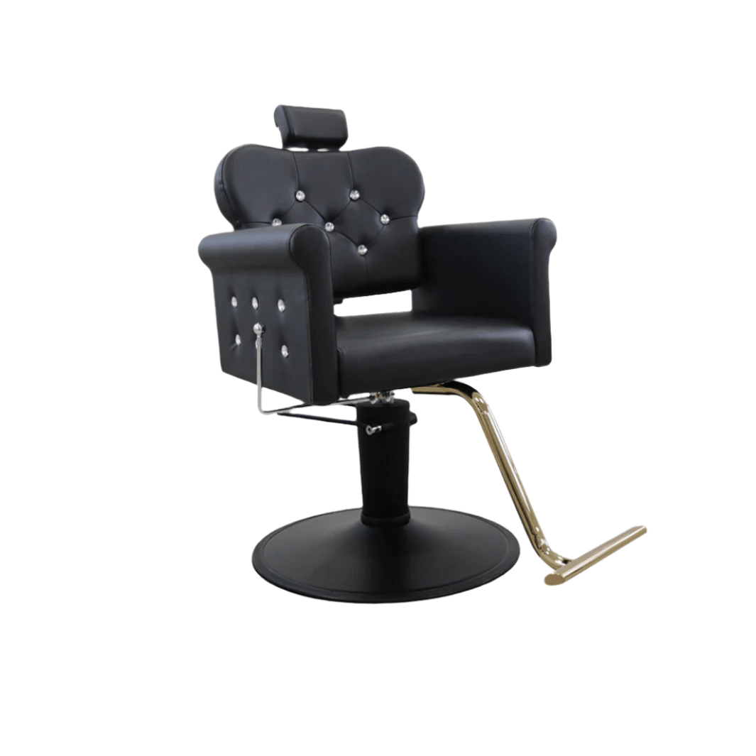 Keller International Glam II All Purpose Chair Black / Black / Gold +$29 DSP-KEL-APCHR-K1268C-T-BLACK